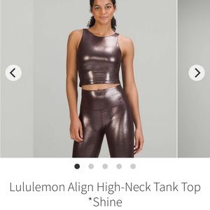Lululemon high align tank shine